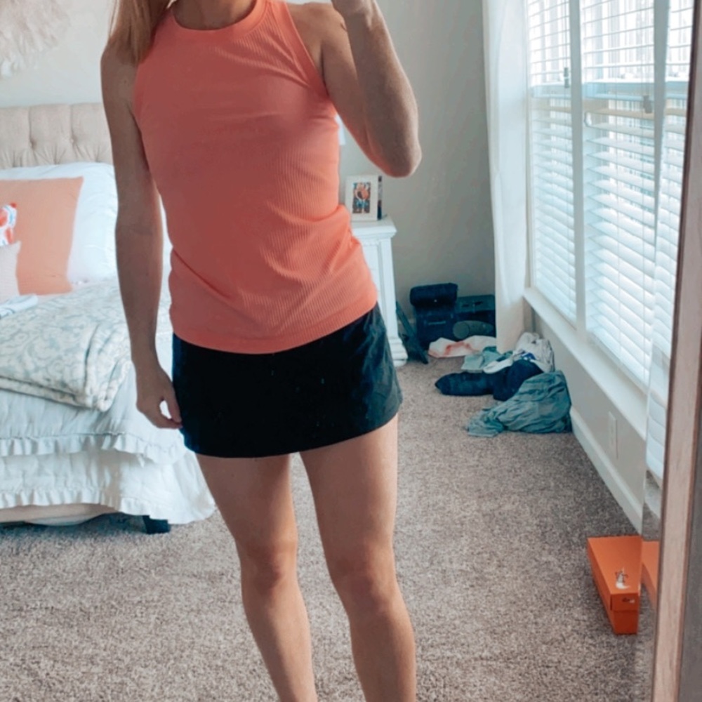 Light peachy pink small ribbed Calia workout tank